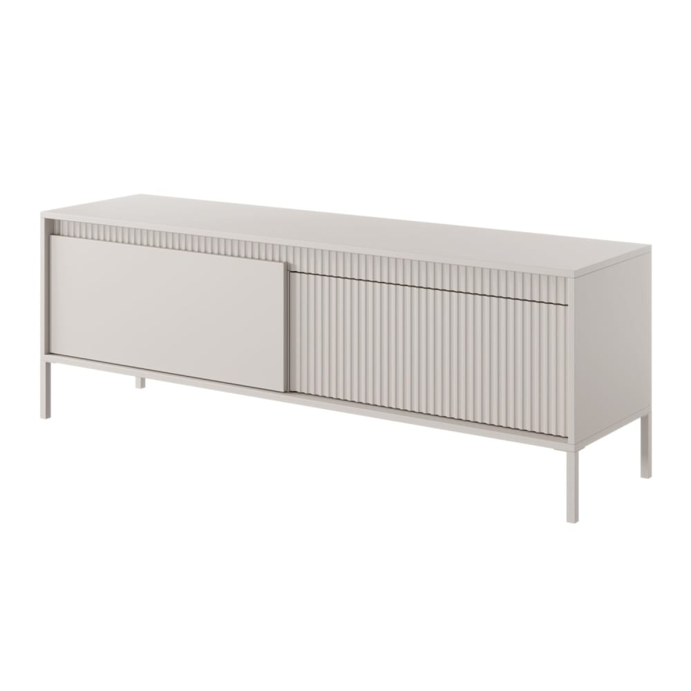 wohnli-moebel-suche-TV-Lowboard-mit-geriffelter-Front-beige-153-cm Wohnli Möbelsuche - TV-Lowboard mit geriffelter Front