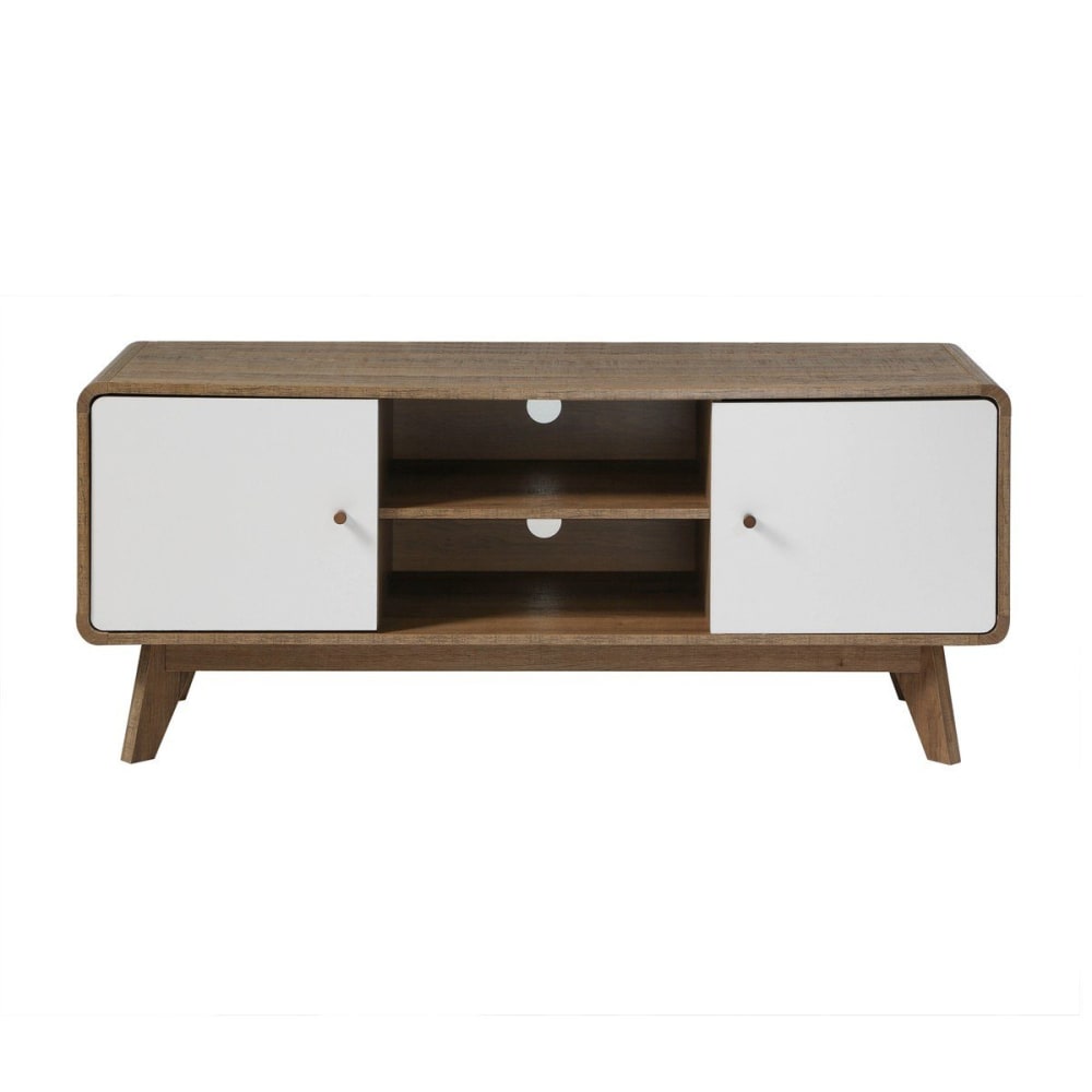 wohnli-moebel-suche-TV-Moebel-2-Tueren-und-2-Faecher-L1285-cm-Dekor-Dunkles-Holz Wohnli Möbelsuche - TV-Möbel 2 Türen und 2 Fächer L128