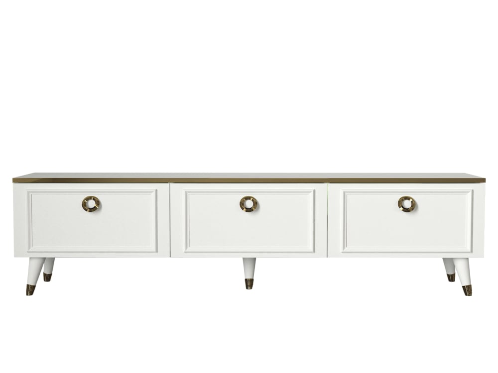 wohnli-moebel-suche-TV-Moebel-3-Tuerig-Holz-Weiss-mit-goldenen-Verzierungen Wohnli Möbelsuche - TV-Möbel 3-Türig Holz Weiß mit goldenen Verzierungen