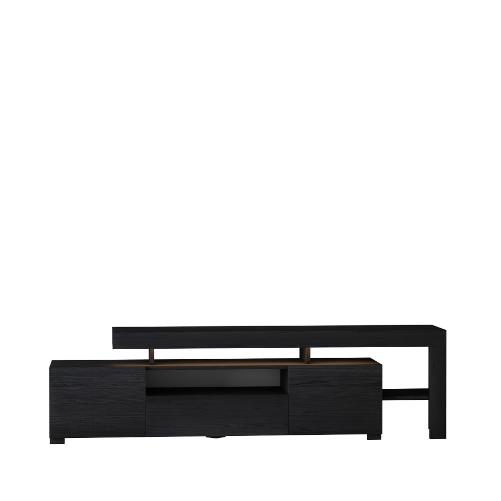 wohnli-moebel-suche-TV-Moebel-3-Tuerig-Holz-mit-LED-Beleuchtung-Schwarz Wohnli Möbelsuche - TV-Möbel 3-Türig Holz mit LED Beleuchtung Schwarz