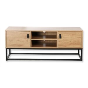 wohnli-moebel-suche-TV-Moebel-Eiche-Dekor-2-Tueren-und-zentrale-Ablage-L120-cm Wohnli Möbelsuche - TV-Möbel Eiche Dekor 2 Türen und zentrale Ablage - L120 cm