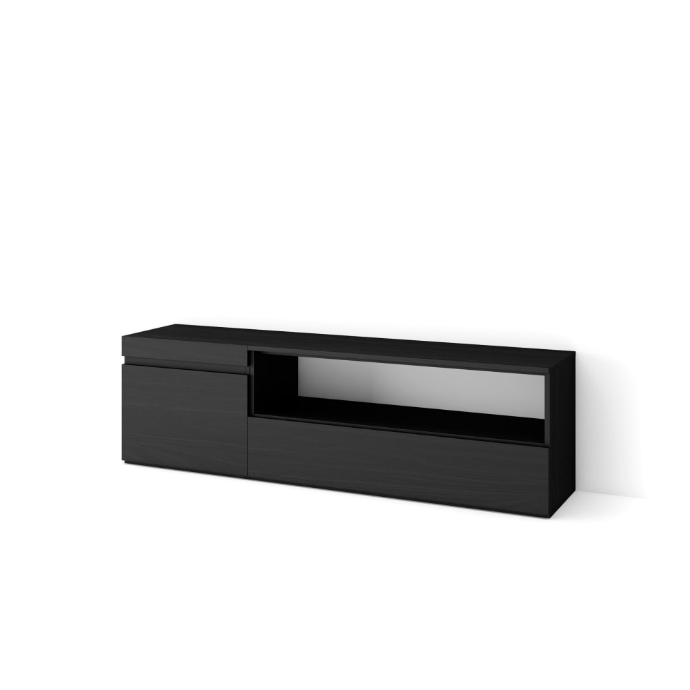 wohnli-moebel-suche-TV-Moebel-Holzeffekt-150x35x45cm-Schwarz Wohnli Möbelsuche - TV-Möbel Holzeffekt 150x35x45cm Schwarz