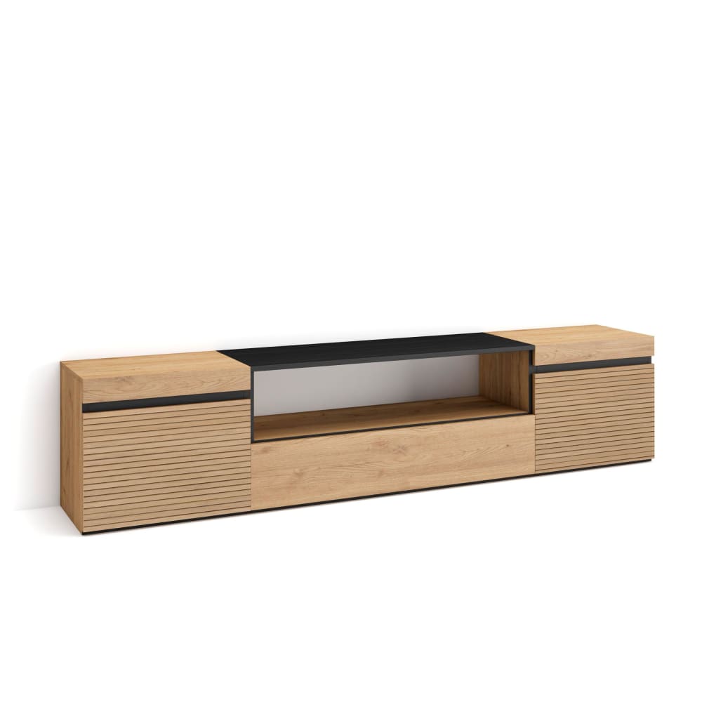 wohnli-moebel-suche-TV-Moebel-Holzeffekt-200x35x45cm-Eiche Wohnli Möbelsuche - TV-Möbel Holzeffekt 200x35x45cm Eiche