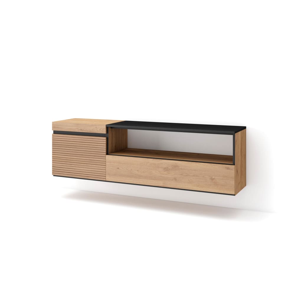 wohnli-moebel-suche-TV-Moebel-Holzeffekt-Haengend-150x35x45cm-Eiche Wohnli Möbelsuche - TV-Möbel Holzeffekt Hängend 150x35x45cm Eiche