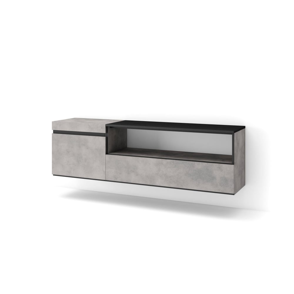 wohnli-moebel-suche-TV-Moebel-Holzeffekt-Haengend-150x35x45cm-Zementgrau Wohnli Möbelsuche - TV-Möbel Holzeffekt Hängend 150x35x45cm Zementgrau