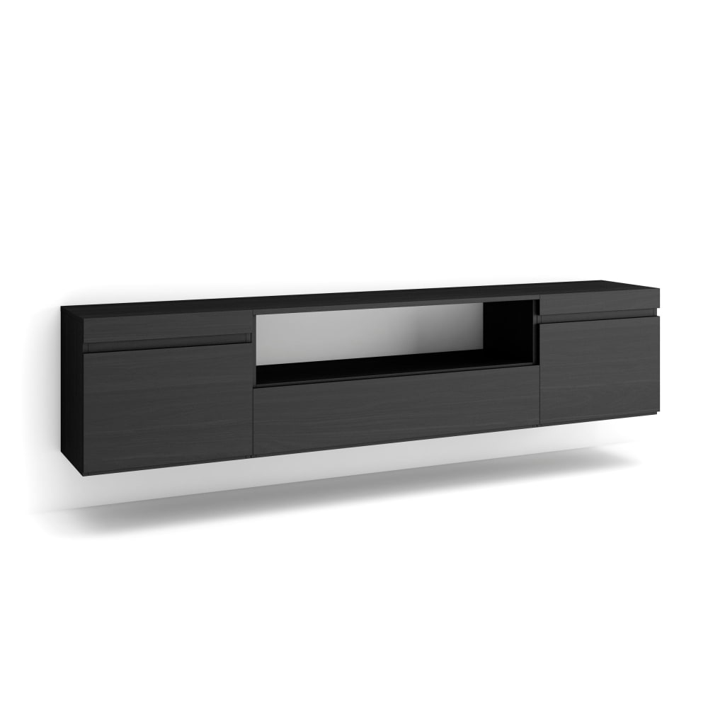 wohnli-moebel-suche-TV-Moebel-Holzeffekt-Haengend-200x35x45cm-Schwarz Wohnli Möbelsuche - TV-Möbel Holzeffekt Hängend 200x35x45cm Schwarz