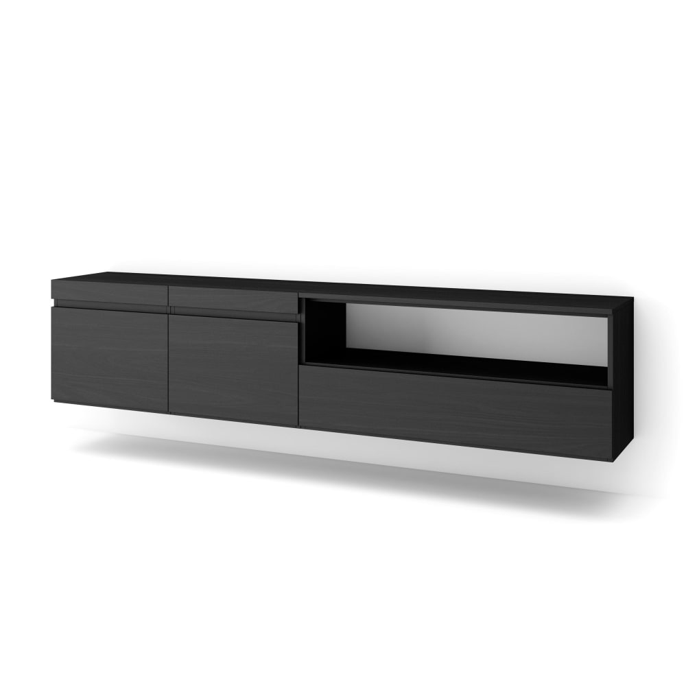 wohnli-moebel-suche-TV-Moebel-Holzeffekt-Haengend-200x35x45cm-Schwarz Wohnli Möbelsuche - TV-Möbel Holzeffekt Hängend 200x35x45cm Schwarz