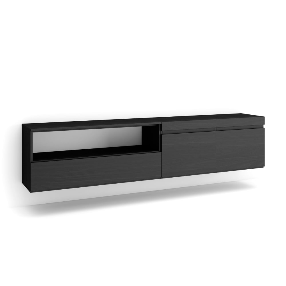 wohnli-moebel-suche-TV-Moebel-Holzeffekt-Haengend-200x35x45cm-Schwarz Wohnli Möbelsuche - TV-Möbel Holzeffekt Hängend 200x35x45cm Schwarz