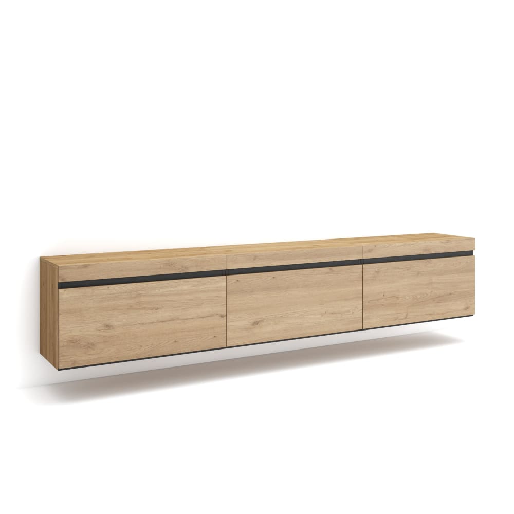 wohnli-moebel-suche-TV-Moebel-Holzeffekt-Haengend-240x35x45cm-Eiche Wohnli Möbelsuche - TV-Möbel Holzeffekt Hängend 240x35x45cm Eiche