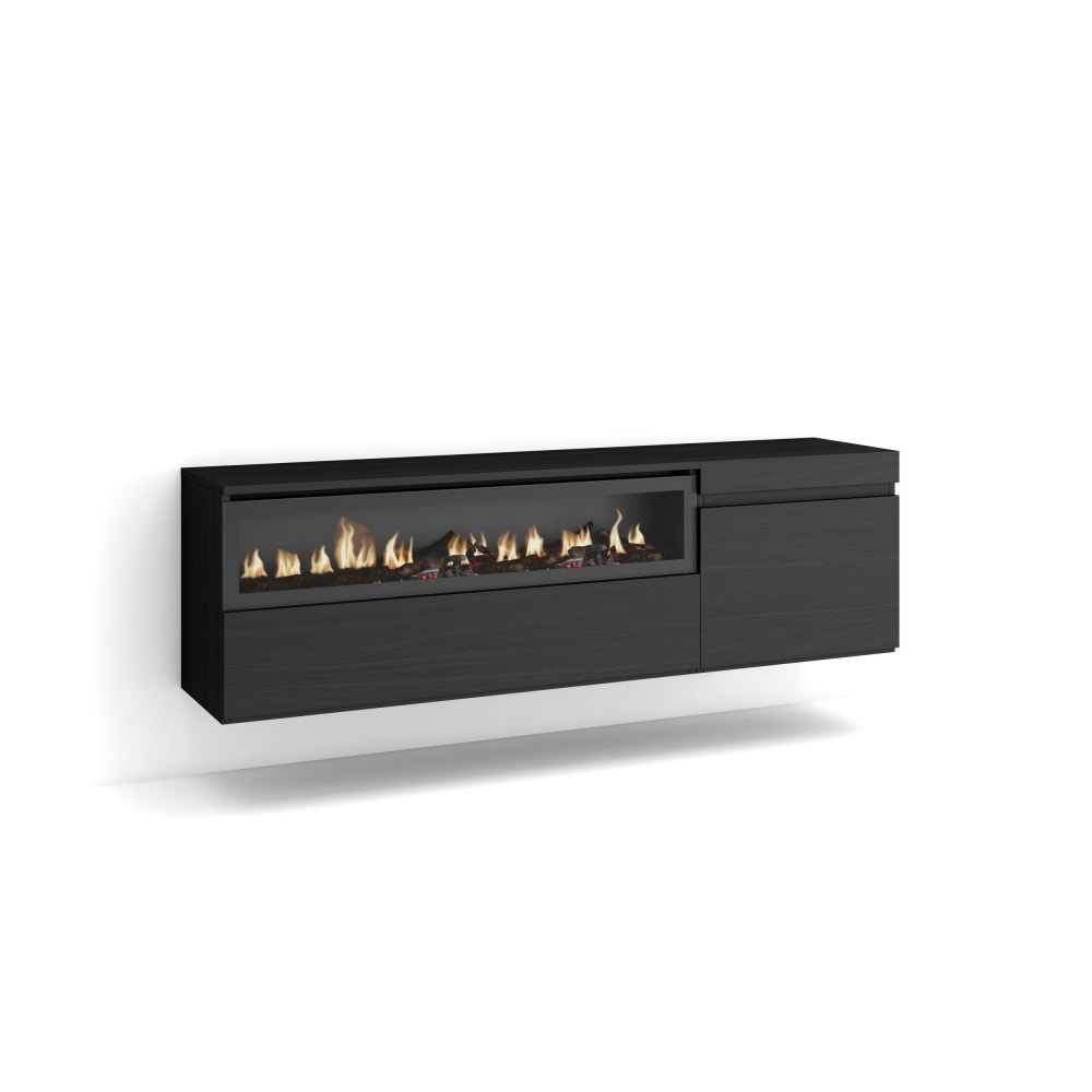 wohnli-moebel-suche-TV-Moebel-Holzeffekt-Kamin-mit-Feuereffekt-150x35x45cm-Schwarz Wohnli Möbelsuche - TV-Möbel Holzeffekt Kamin mit Feuereffekt 150x35x45cm Schwarz