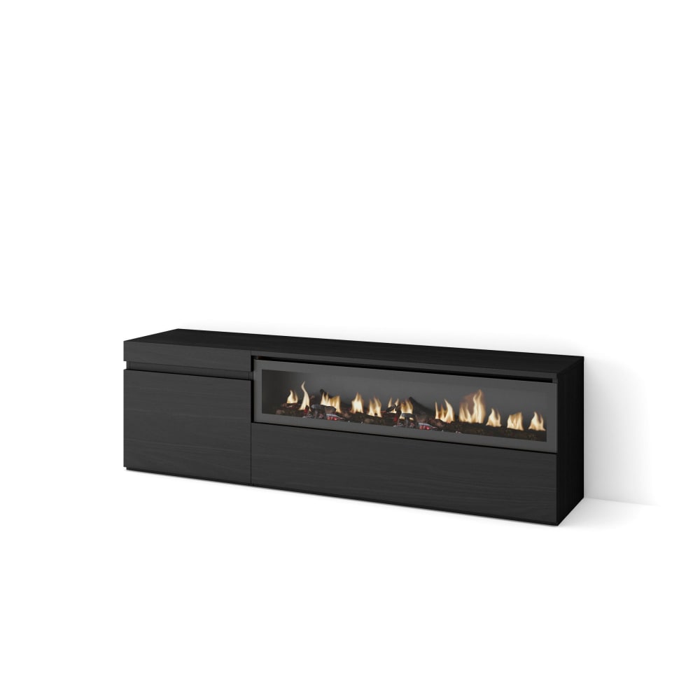 wohnli-moebel-suche-TV-Moebel-Holzeffekt-Kamin-mit-Feuereffekt-150x35x45cm-Schwarz Wohnli Möbelsuche - TV-Möbel Holzeffekt Kamin mit Feuereffekt 150x35x45cm Schwarz