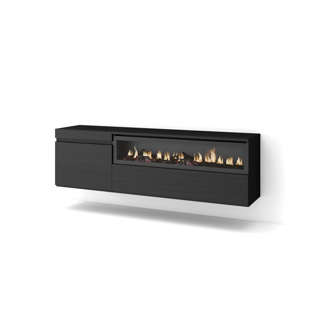 wohnli-moebel-suche-TV-Moebel-Holzeffekt-Kamin-mit-Feuereffekt-150x35x45cm-Schwarz Wohnli Möbelsuche - TV-Möbel Holzeffekt Kamin mit Feuereffekt 150x35x45cm Schwarz