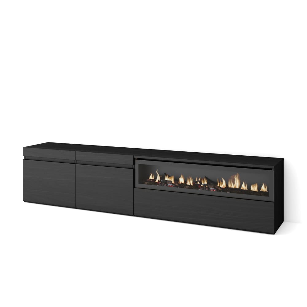 wohnli-moebel-suche-TV-Moebel-Holzeffekt-Kamin-mit-Feuereffekt-200x35x45cm-Schwarz Wohnli Möbelsuche - TV-Möbel Holzeffekt Kamin mit Feuereffekt 200x35x45cm Schwarz