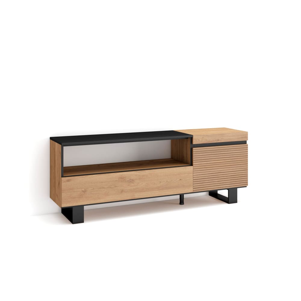 wohnli-moebel-suche-TV-Moebel-Holzeffekt-mit-Beinen-150x35x57cm-Eiche Wohnli Möbelsuche - TV-Möbel Holzeffekt mit Beinen 150x35x57cm Eiche