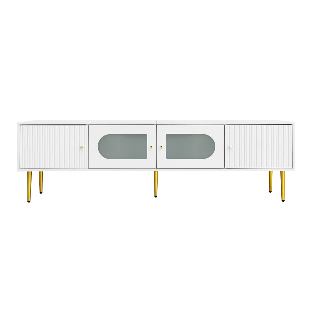 wohnli-moebel-suche-TV-Moebel-aus-Gebogenem-Glas-und-Goldenen-Griffen-2-Tueren-Weiss Wohnli Möbelsuche - TV-Möbel aus Gebogenem Glas und Goldenen Griffen