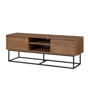 Wohnli Möbelsuche - TV-Möbel aus Holz und Schwarz mit Stauraum