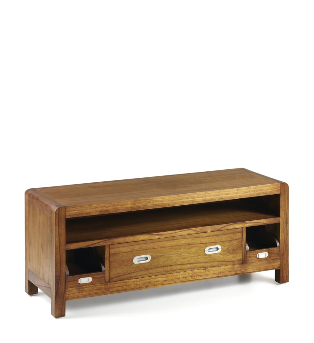 wohnli-moebel-suche-TV-Moebel-mit-1-Tuer-und-2-Holztabletts-aus-Holz-L-115-cm-braun Wohnli Möbelsuche - TV-Möbel mit 1 Tür und 2 Holztabletts aus Holz