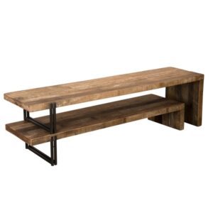 wohnli-moebel-suche-TV-Moebel-mit-2-Ebenen-aus-recyceltem-Holz-und-schwarzem-Metall Wohnli Möbelsuche - TV-Möbel mit 2 Ebenen aus recyceltem Holz und schwarzem Metall