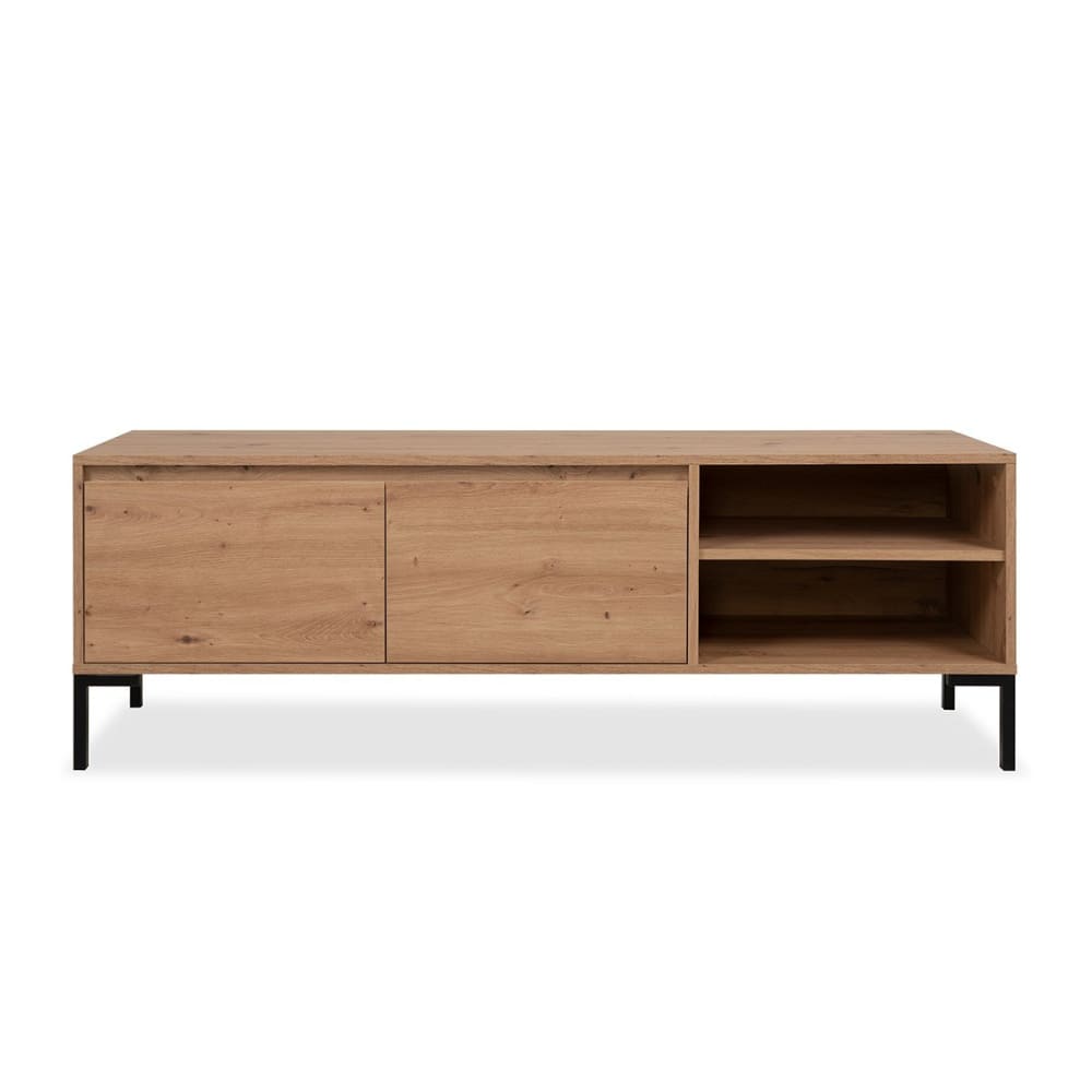 wohnli-moebel-suche-TV-Moebel-mit-2-Klappen-und-2-Faechern-L150-cm-Dekor-Heller-Holz Wohnli Möbelsuche - TV-Möbel mit 2 Klappen und 2 Fächern L150 cm - Dekor Heller Holz
