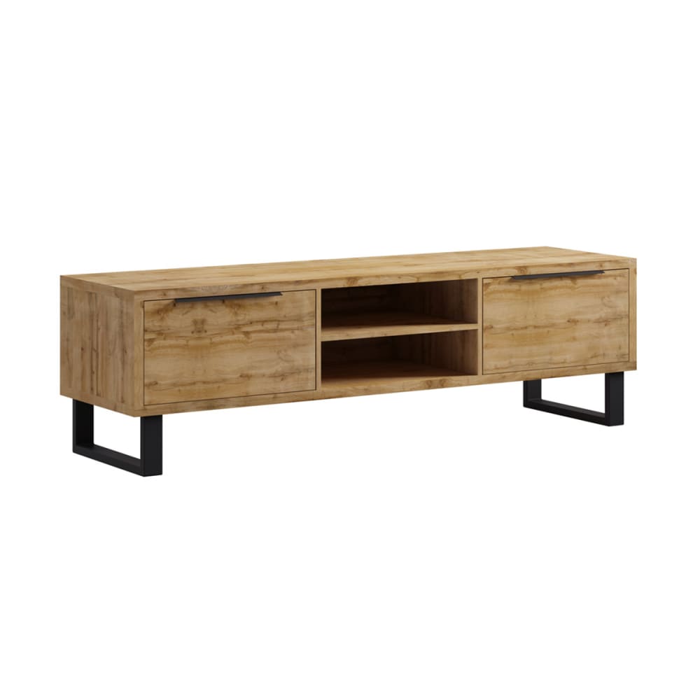 wohnli-moebel-suche-TV-Moebel-mit-2-Schubladen-Holzoptik-und-Metall-180cm Wohnli Möbelsuche - TV-Möbel mit 2 Schubladen