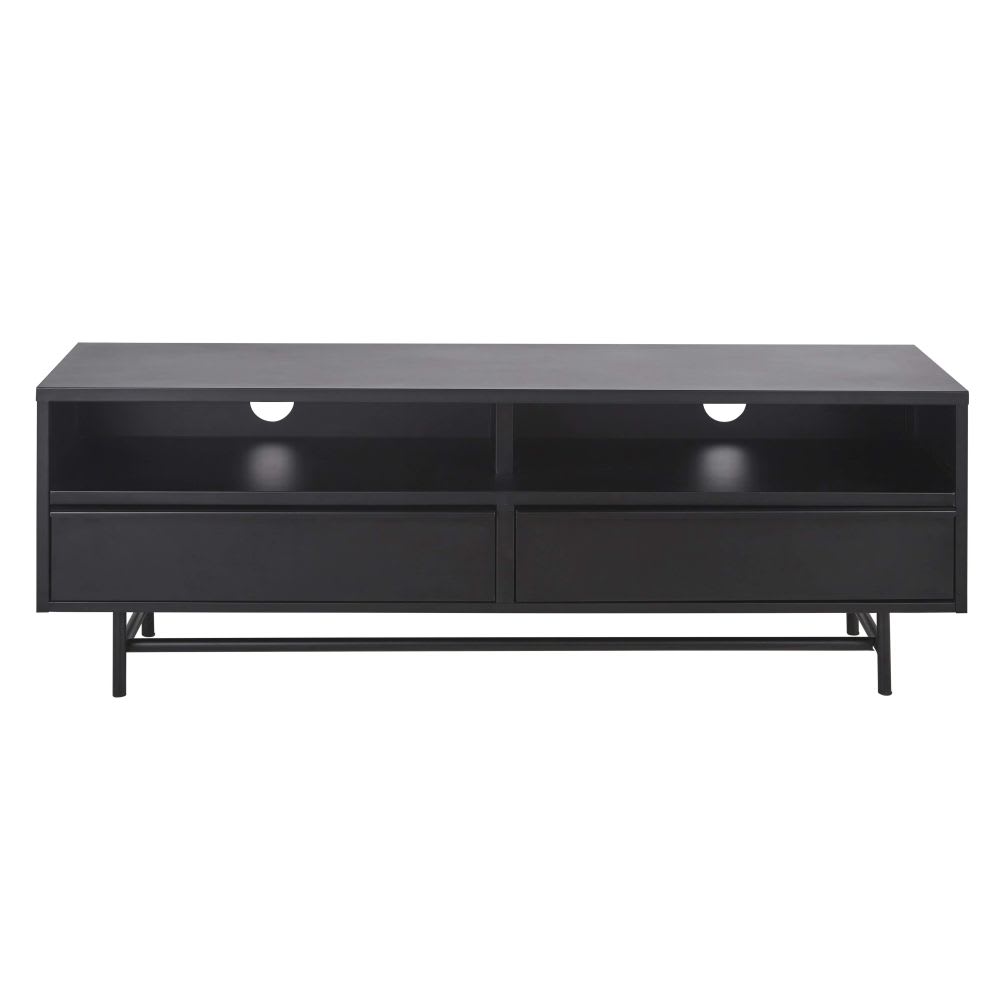 wohnli-moebel-suche-TV-Moebel-mit-2-Schubladen-aus-mattschwarzem-Metall Wohnli Möbelsuche - TV-Möbel mit 2 Schubladen aus mattschwarzem Metall