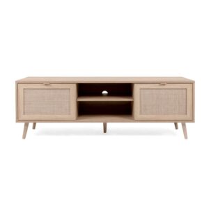 wohnli-moebel-suche-TV-Moebel-mit-2-Tueren-L150-cm-Rattan-Druck Wohnli Möbelsuche - TV-Möbel mit 2 Türen L150 cm - Rattan-Druck