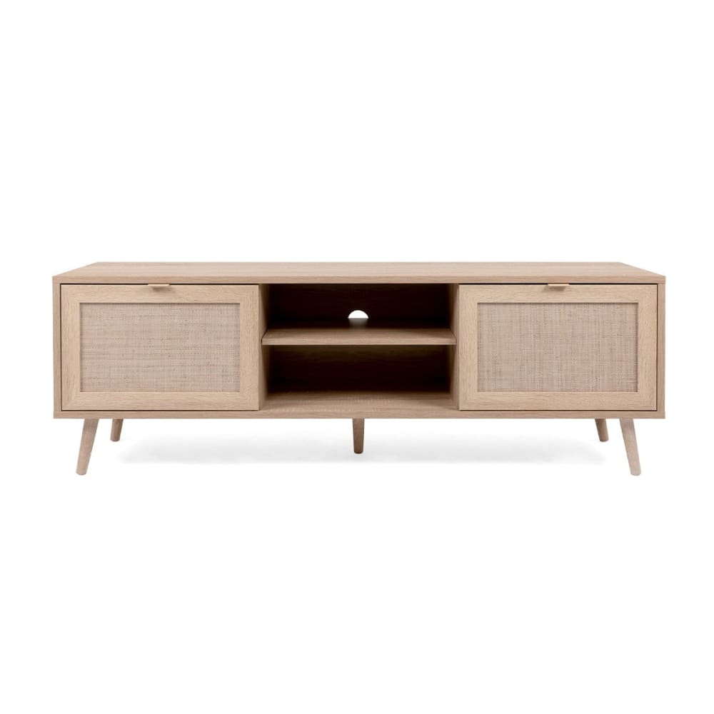 wohnli-moebel-suche-TV-Moebel-mit-2-Tueren-L150-cm-Rattan-Druck Wohnli Möbelsuche - TV-Möbel mit 2 Türen L150 cm - Rattan-Druck