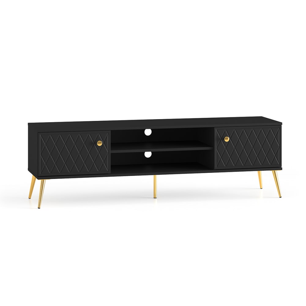 wohnli-moebel-suche-TV-Moebel-mit-2-Tueren-Schwarz-160cm Wohnli Möbelsuche - TV-Möbel mit 2 Türen