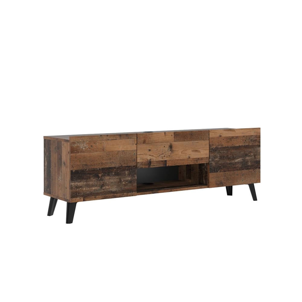 wohnli-moebel-suche-TV-Moebel-mit-2-Tueren-und-1-Schublade-L140-cm-Dekor-Vintage-Eiche Wohnli Möbelsuche - TV-Möbel mit 2 Türen und 1 Schublade - L140 cm - Dekor Vintage Eiche