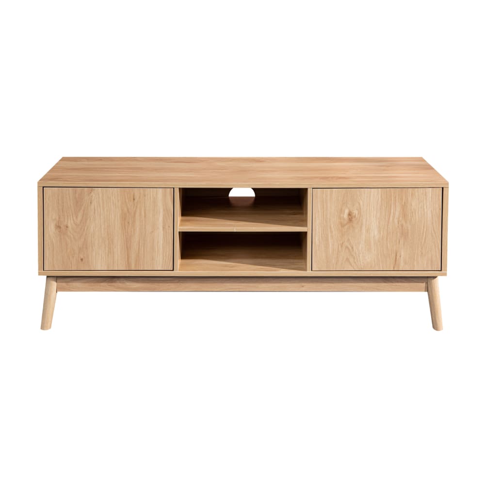 wohnli-moebel-suche-TV-Moebel-mit-2-Tueren-und-2-Regalen-aus-Bambus-und-MDF-braun Wohnli Möbelsuche - TV-Möbel mit 2 Türen und 2 Regalen aus Bambus und MDF