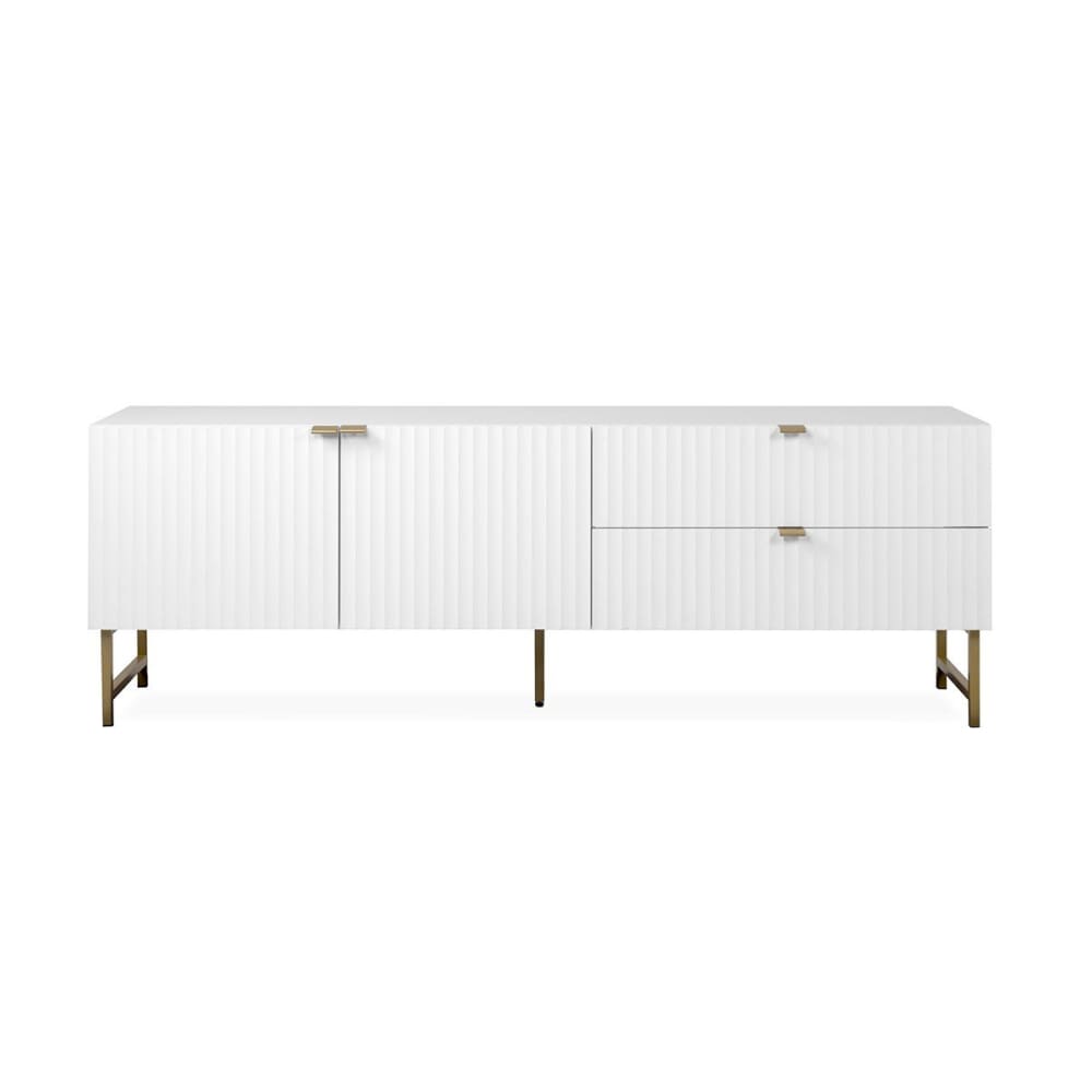 wohnli-moebel-suche-TV-Moebel-mit-2-Tueren-und-2-Schubladen-L179-cm-Weiss Wohnli Möbelsuche - TV-Möbel mit 2 Türen und 2 Schubladen L179 cm - Weiß