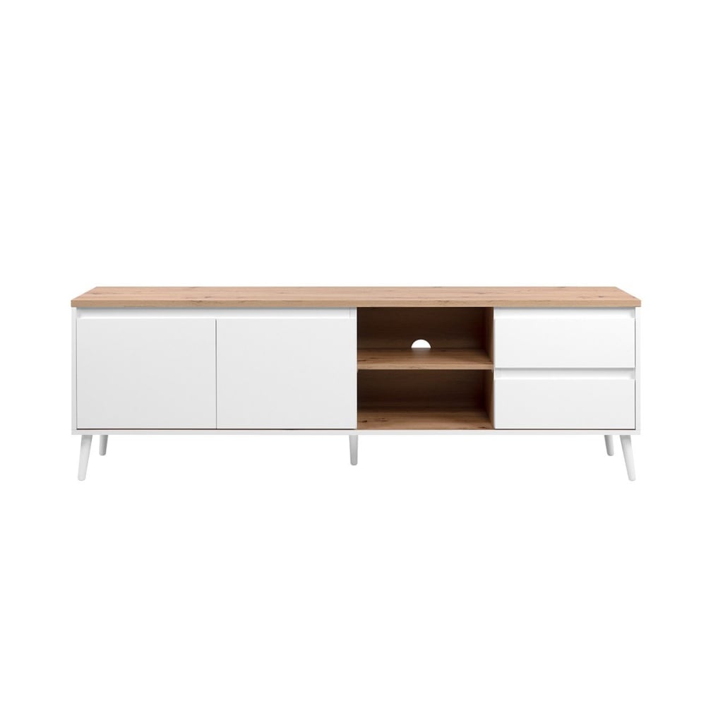 wohnli-moebel-suche-TV-Moebel-mit-2-Tueren-und-2-Schubladen-in-Eichenholzoptik-L186-cm Wohnli Möbelsuche - TV-Möbel mit 2 Türen und 2 Schubladen in Eichenholzoptik - L186 cm