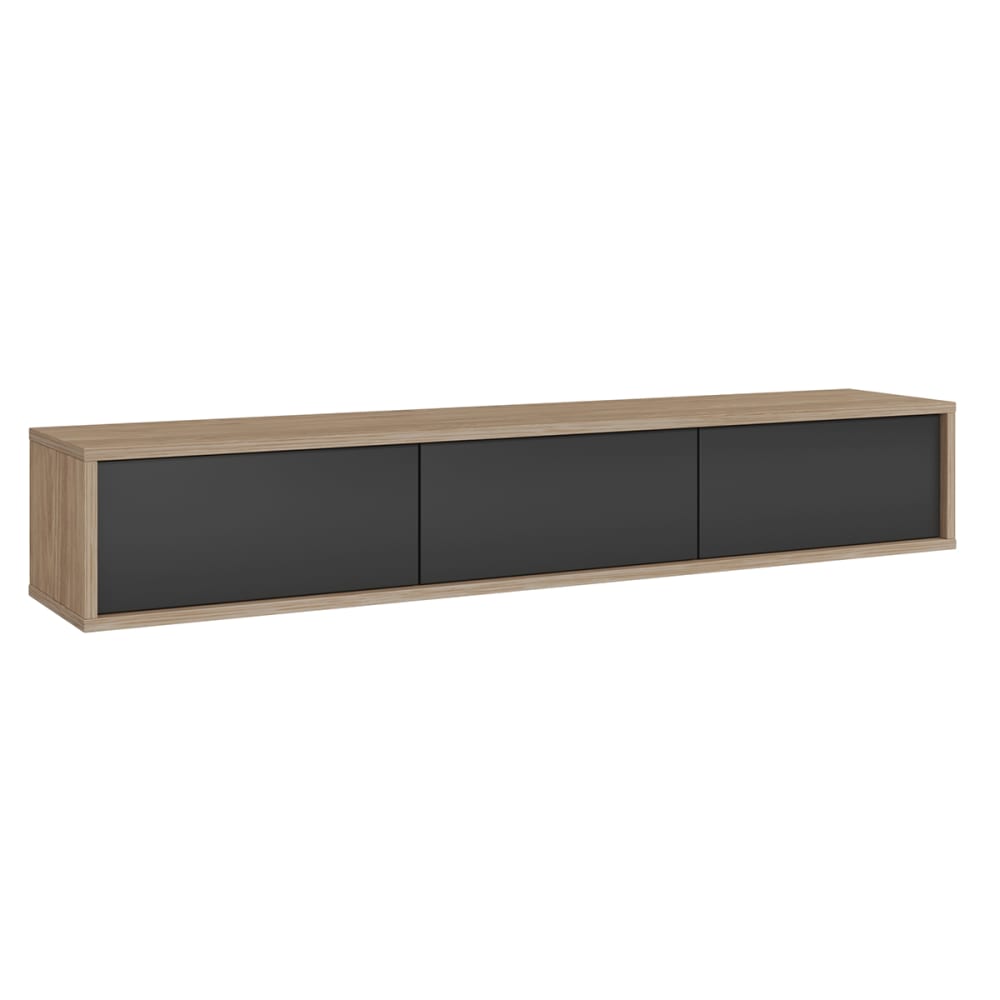 wohnli-moebel-suche-TV-Moebel-mit-3-Tueren-Grau-und-Holzoptik-180cm Wohnli Möbelsuche - TV-Möbel mit 3 Türen