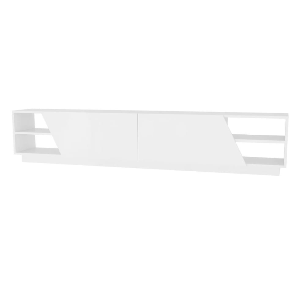 wohnli-moebel-suche-TV-Moebel-mit-4-Regale-2-Tueren-L240-cm-Weiss Wohnli Möbelsuche - TV-Möbel mit 4 Regale 2 Türen L240 cm - Weiß