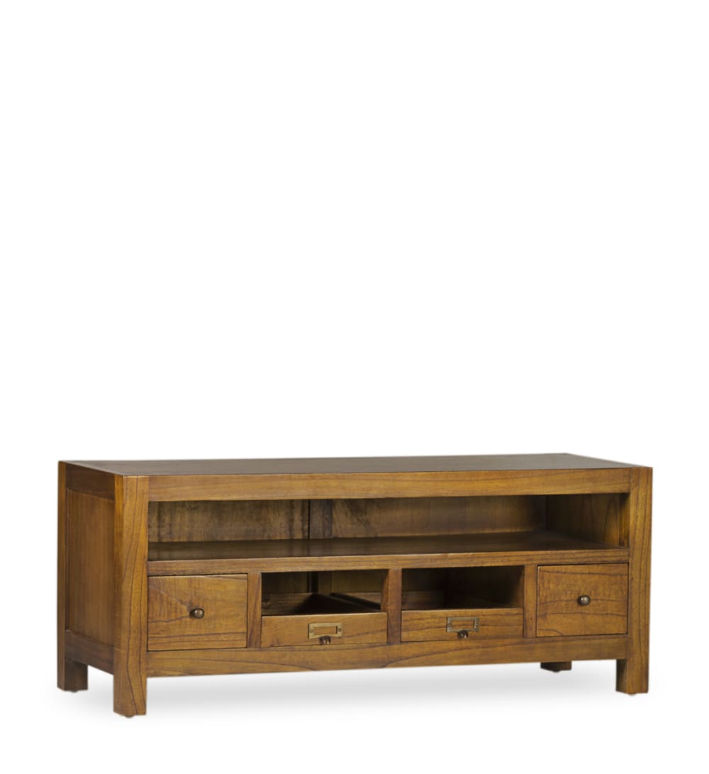 wohnli-moebel-suche-TV-Moebel-mit-4-Schubladen-aus-Holz-L-110-cm-braun Wohnli Möbelsuche - TV-Möbel mit 4 Schubladen aus Holz