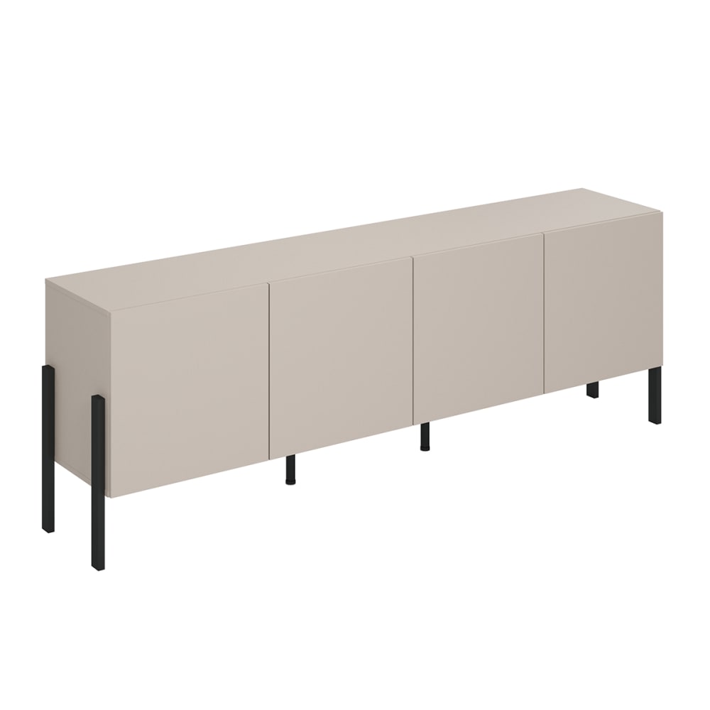 wohnli-moebel-suche-TV-Moebel-mit-4-Tueren-Kaschmir-und-Schwarz-204cm Wohnli Möbelsuche - TV-Möbel mit 4 Türen