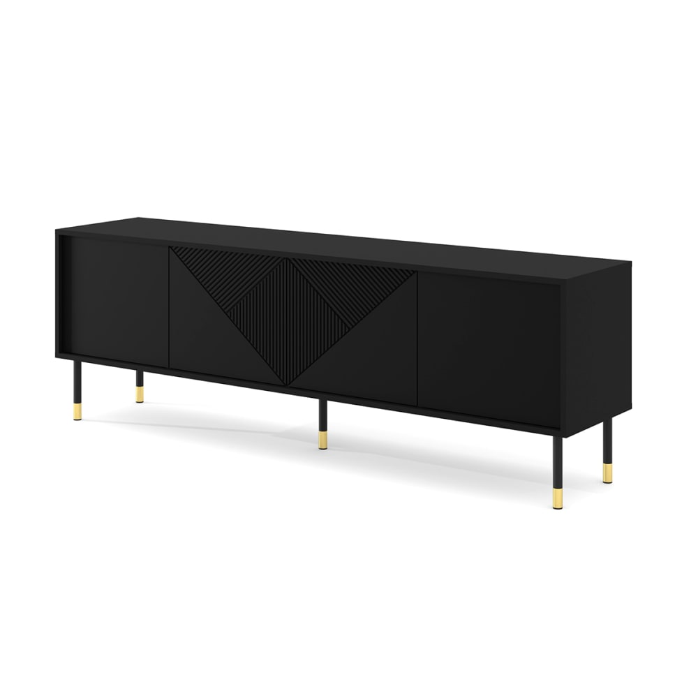 wohnli-moebel-suche-TV-Moebel-mit-4-Tueren-Schwarz-180cm Wohnli Möbelsuche - TV-Möbel mit 4 Türen