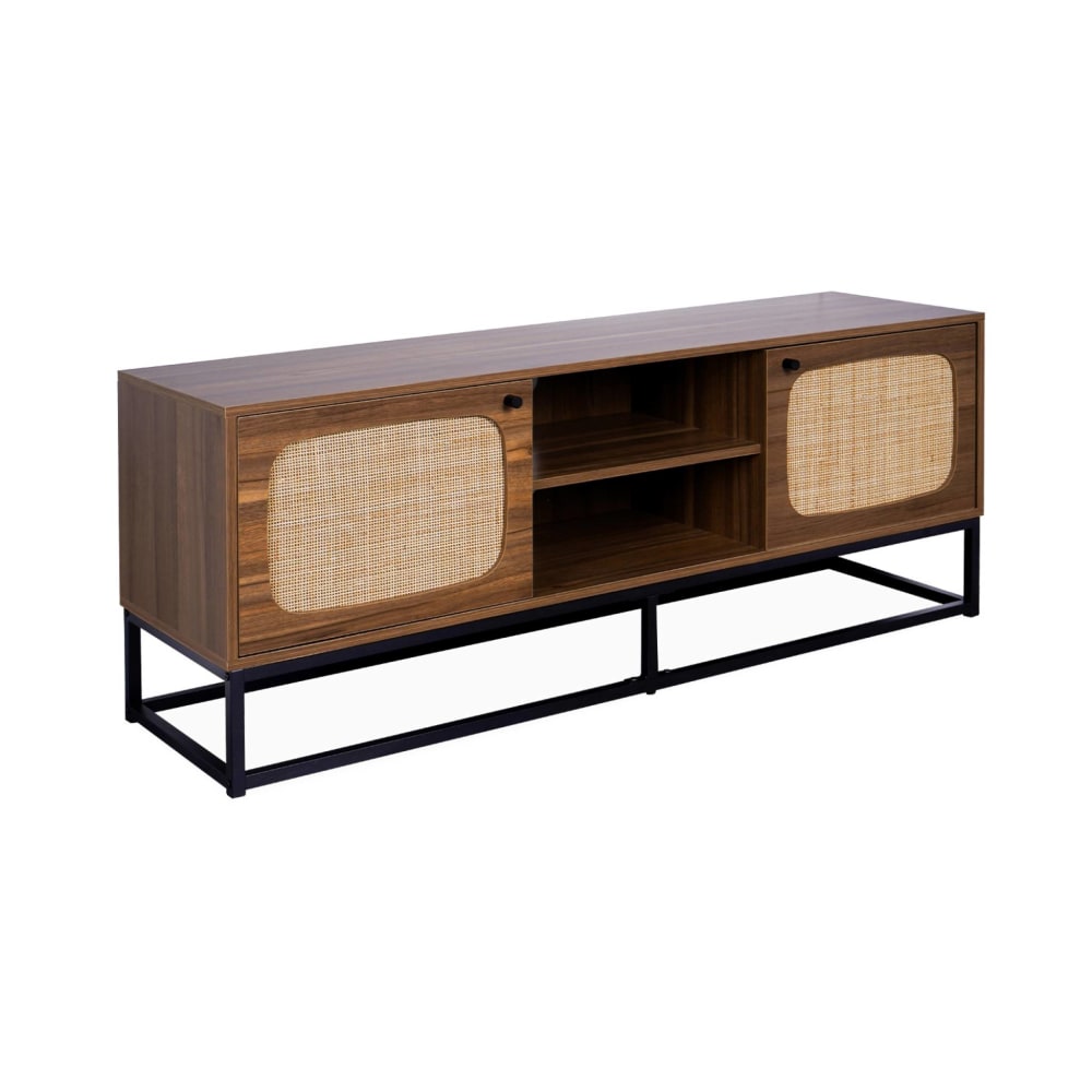wohnli-moebel-suche-TV-Moebel-mit-Holzdekor-und-abgerundetem-Rohrgeflecht-140cm Wohnli Möbelsuche - TV-Möbel mit Holzdekor und abgerundetem Rohrgeflecht 140cm