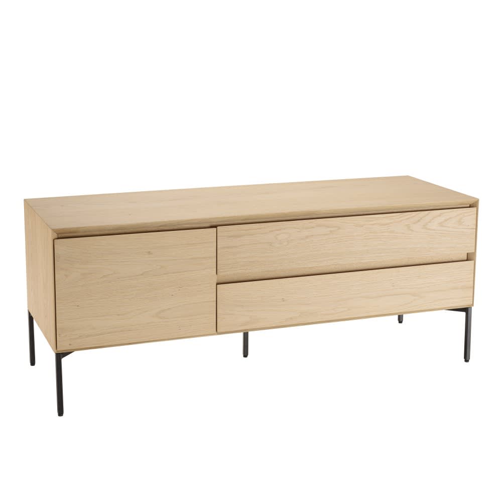 wohnli-moebel-suche-TV-Moebel-natur-1-Tuer-2-Schubladen-Metallfuesse-schwarz Wohnli Möbelsuche - TV-Möbel natur 1 Tür 2 Schubladen Metallfüße schwarz