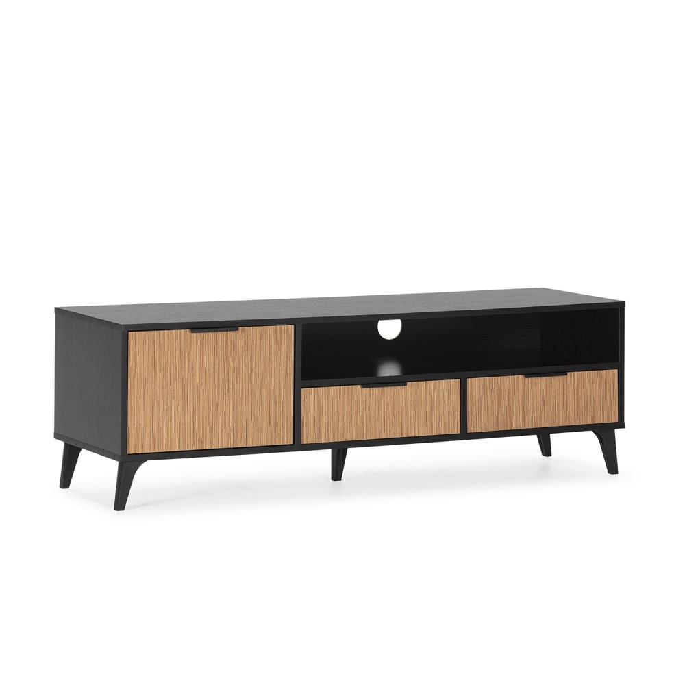 wohnli-moebel-suche-TV-Schrank-1-tuer-2-schubladen-SchwarzHolzfarbe Wohnli Möbelsuche - TV-Schrank 1 tür 2 schubladen