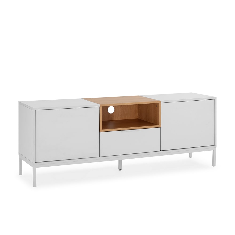 wohnli-moebel-suche-TV-Schrank-2-tueren-1-schublade-Weiss Wohnli Möbelsuche - TV-Schrank 2 türen 1 schublade Weiß