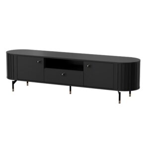 wohnli-moebel-suche-TV-Schrank-2-tuerig-geriffelt-mit-Schublade-schwarz-180-cm Wohnli Möbelsuche - TV-Schrank 2-türig