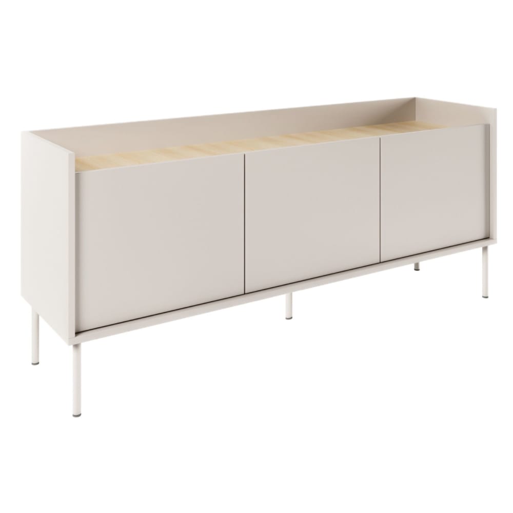 wohnli-moebel-suche-TV-Schrank-3-tuerig-140-cm-Kaschmirgrau-Holzoptik-Eiche Wohnli Möbelsuche - TV-Schrank 3-türig