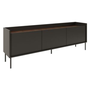 wohnli-moebel-suche-TV-Schrank-3-tuerig-175-cm-Schwarz-Holzoptik-Nussbaum Wohnli Möbelsuche - TV-Schrank 3-türig