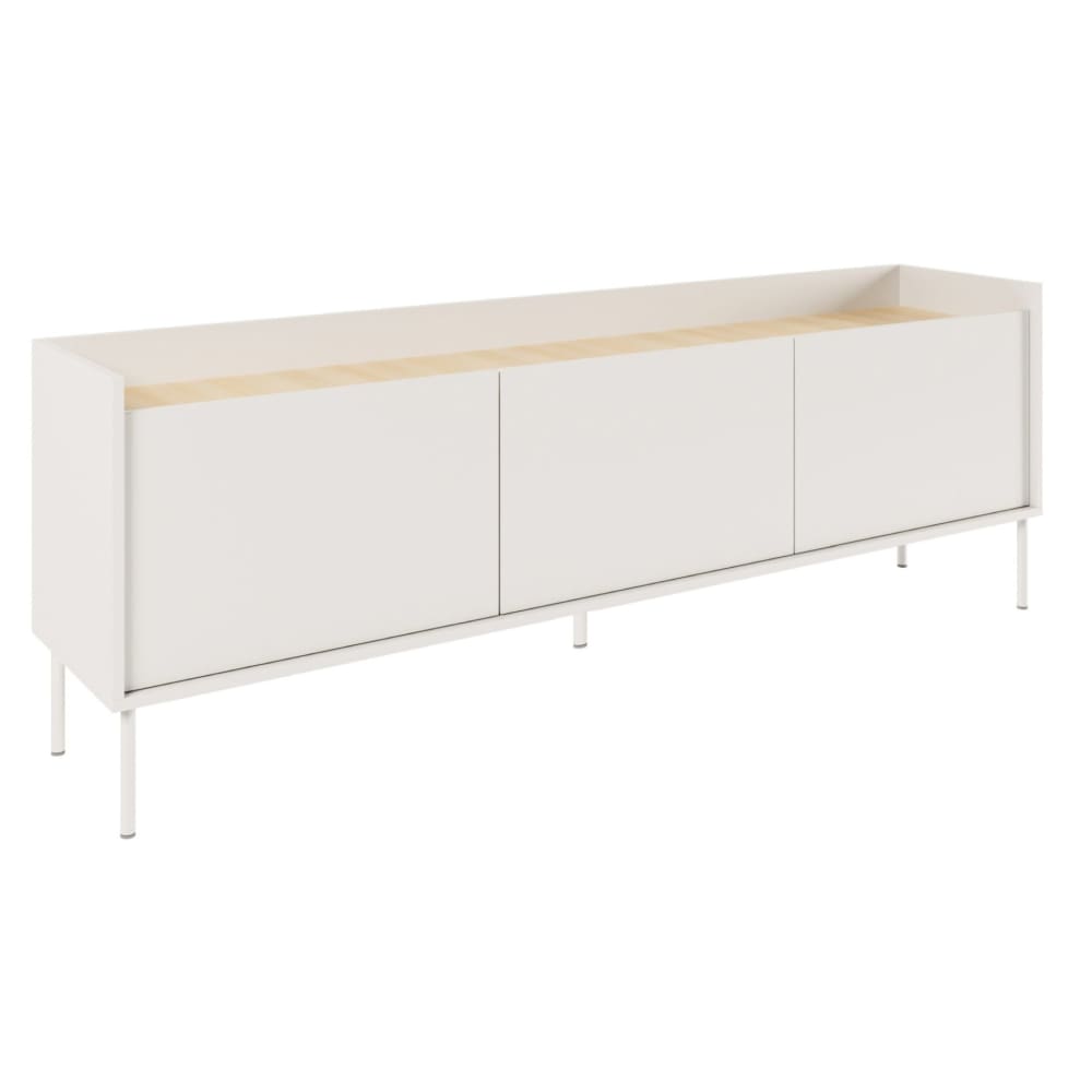 wohnli-moebel-suche-TV-Schrank-3-tuerig-175-cm-Weiss-Holzoptik-Eiche Wohnli Möbelsuche - TV-Schrank 3-türig