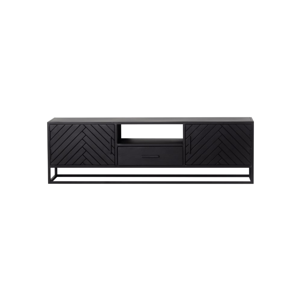 wohnli-moebel-suche-TV-Schrank-Herringbone-aus-Mangoholz-165cm-schwarz Wohnli Möbelsuche - TV-Schrank Herringbone aus Mangoholz 165cm