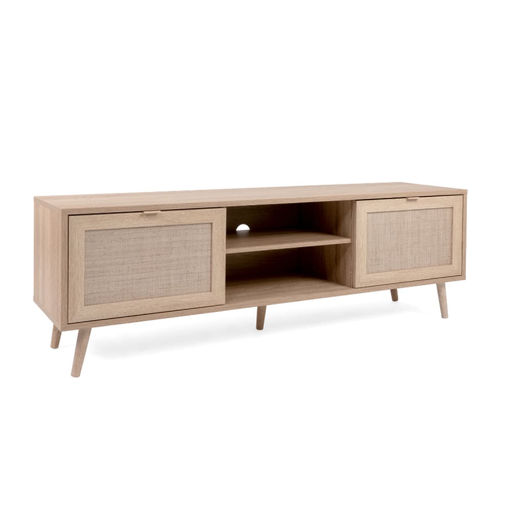 wohnli-moebel-suche-TV-Schrank-aus-Holz-mit-Rattan-Effekt-Schraenken Wohnli Möbelsuche - TV-Schrank aus Holz mit Rattan-Effekt-Schränken