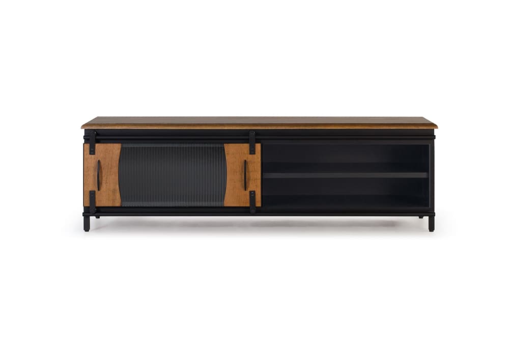 wohnli-moebel-suche-TV-Schrank-aus-Mangoholz-und-Metall Wohnli Möbelsuche - TV-Schrank aus Mangoholz und Metall
