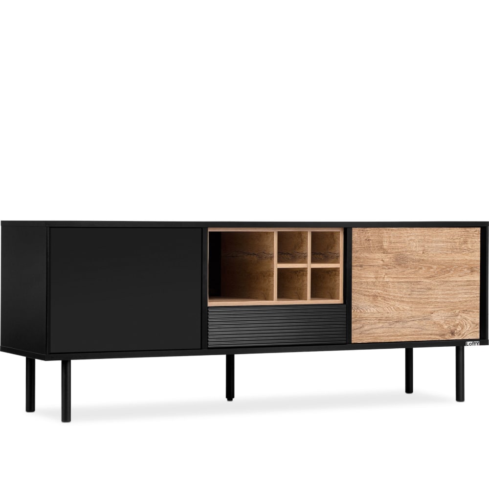 wohnli-moebel-suche-TV-Schrank-im-Loft-Stil-schwarz Wohnli Möbelsuche - TV-Schrank im Loft-Stil