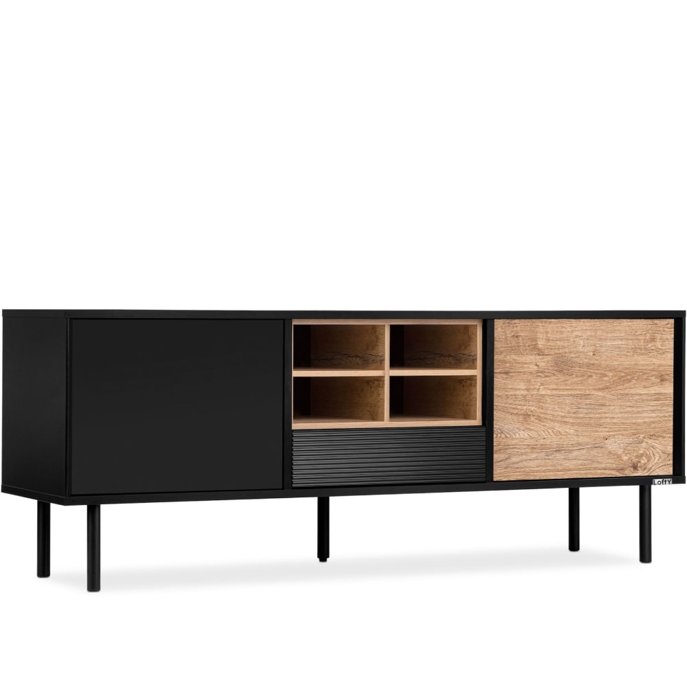 wohnli-moebel-suche-TV-Schrank-im-Loft-Stil-schwarz Wohnli Möbelsuche - TV-Schrank im Loft-Stil